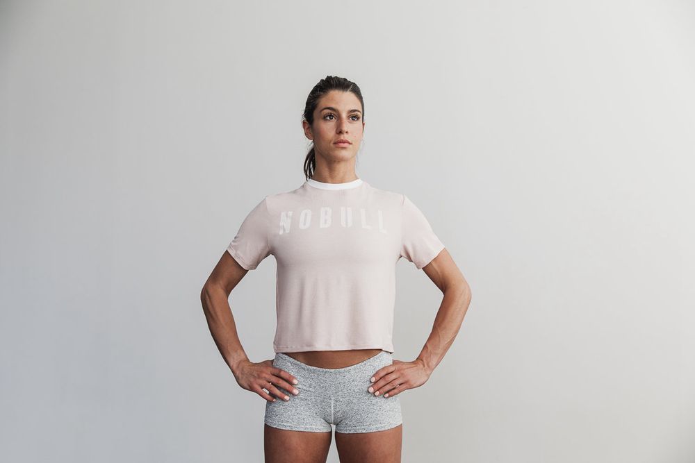 NOBULL Women's Boxy Tee - Dusty Rose - Ireland (4923EHLYZ)